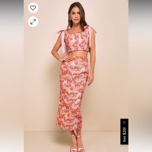 Lulus Floral Skirt Set